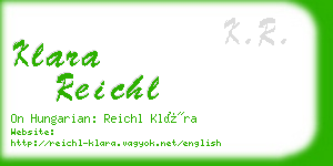 klara reichl business card